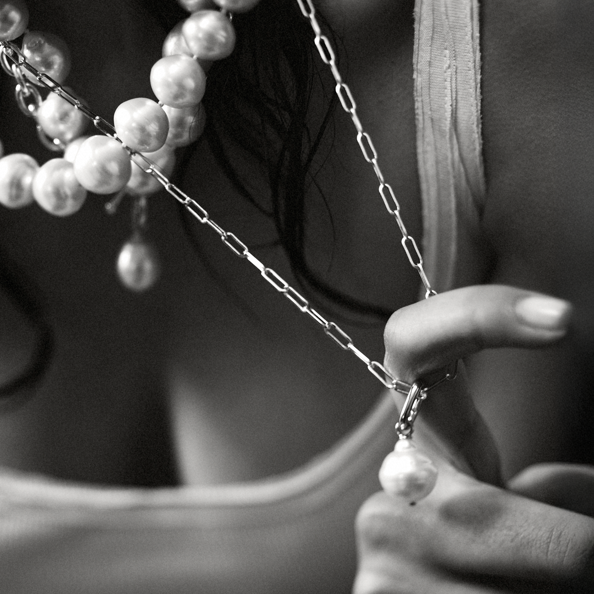 Baroque South Sea Pearl Necklace in Silver