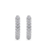 0.75 Carat Diamond Vera Huggie Earrings in 14ct White Gold
