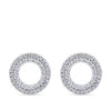 0.46 Carat Diamond Circle Earrings in 18ct White Gold