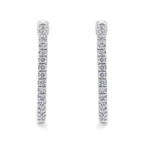 Quintessential 0.50 Carat Diamond Hoop Earrings in 18ct White Gold