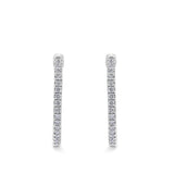 Quintessential 0.50 Carat Diamond Hoop Earrings in 18ct White Gold