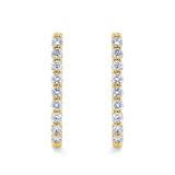 Quintessential 1.00 Carat Oval Diamond Hoop Earrings in 18ct Yellow Gold