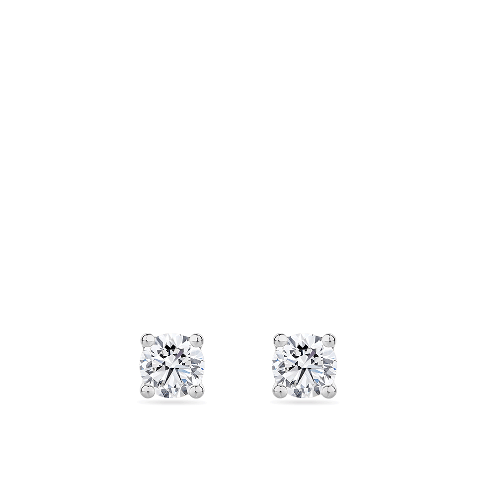 0.25 Carat Diamond Earrings in 18ct White Gold
