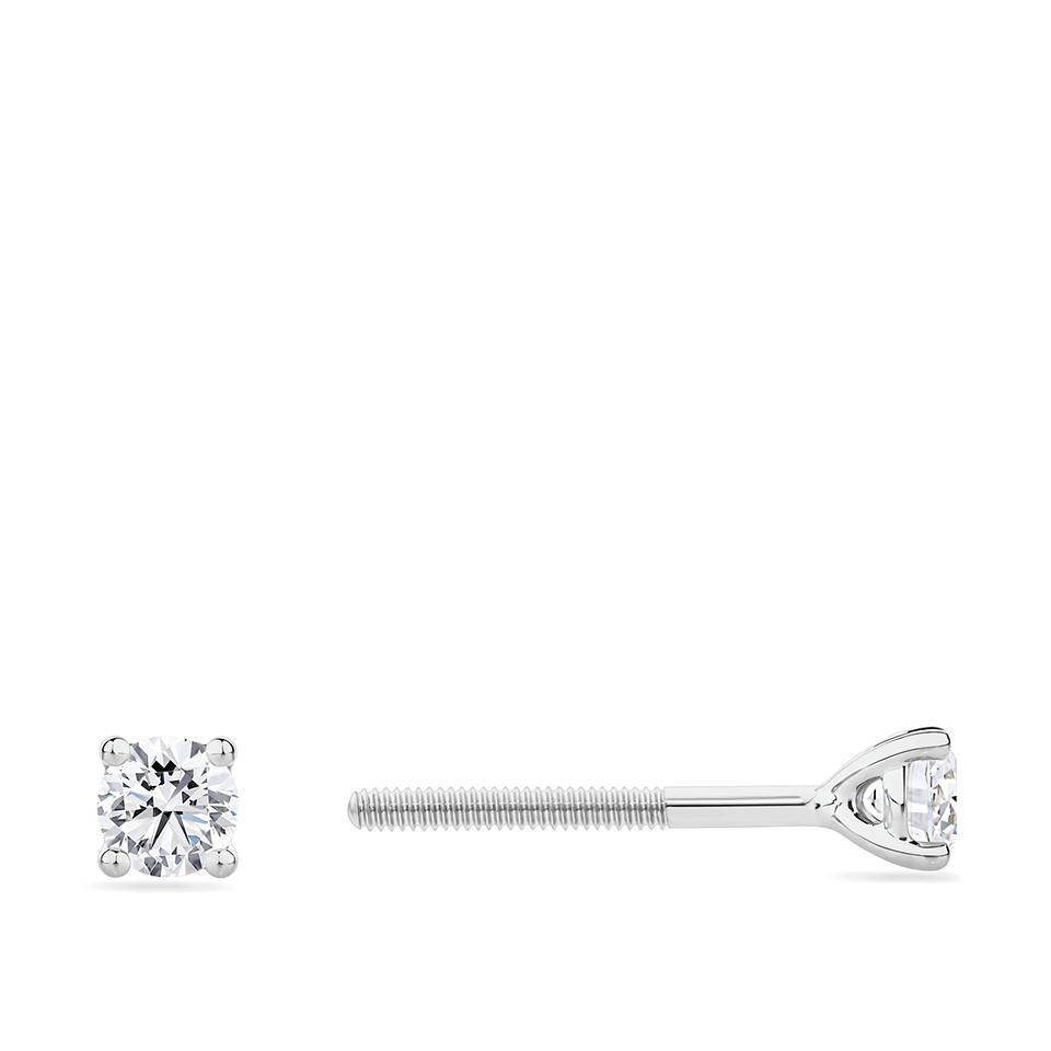 0.25 Carat Diamond Earrings in 18ct White Gold