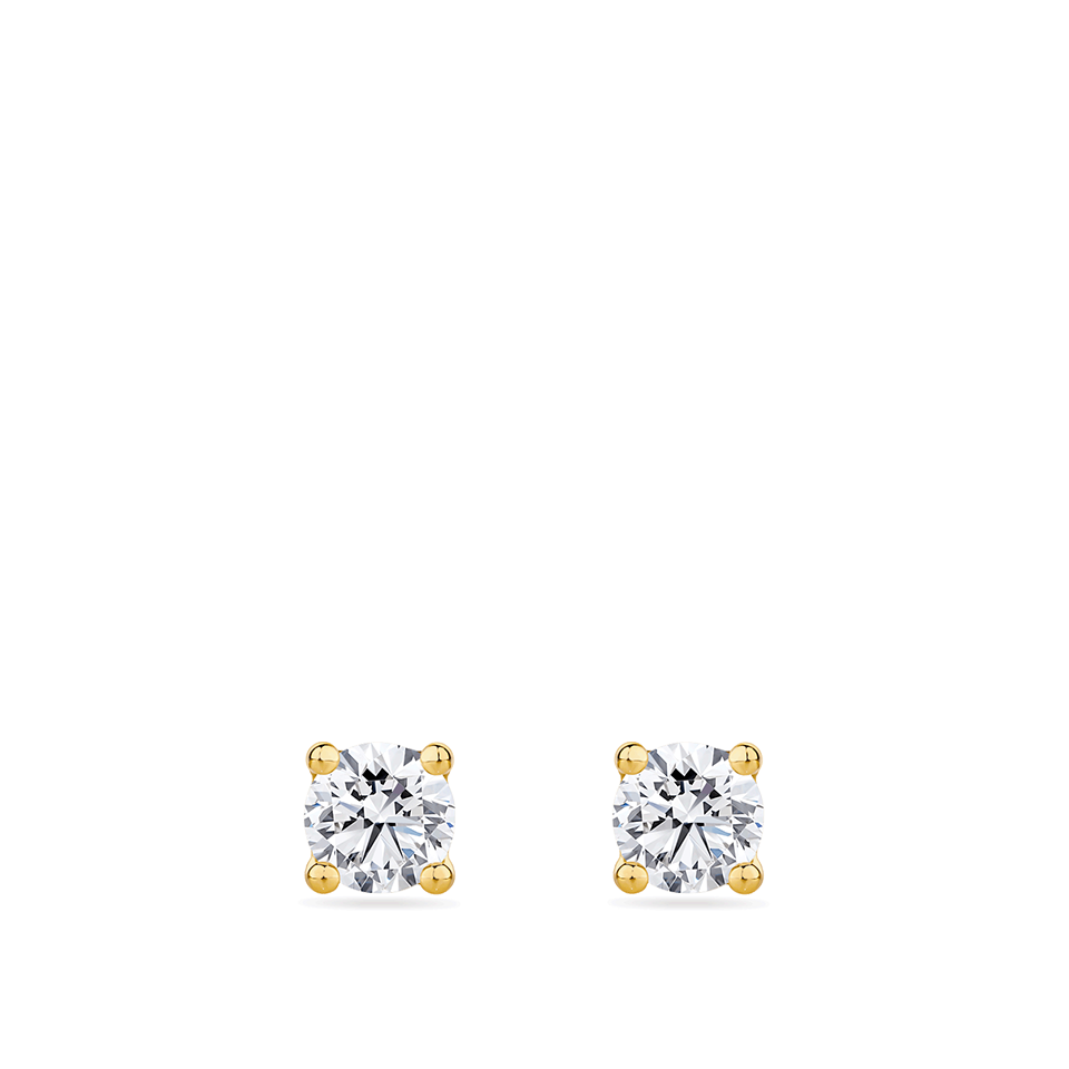 0.25 Carat Diamond Earrings in 18ct Yellow Gold