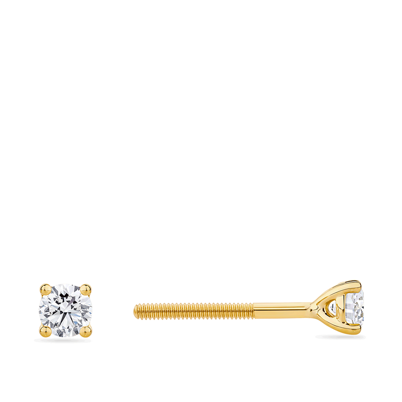 0.25 Carat Diamond Earrings in 18ct Yellow Gold