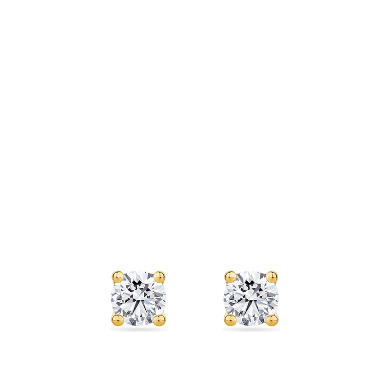0.25 Carat Diamond Earrings in 18ct Yellow Gold