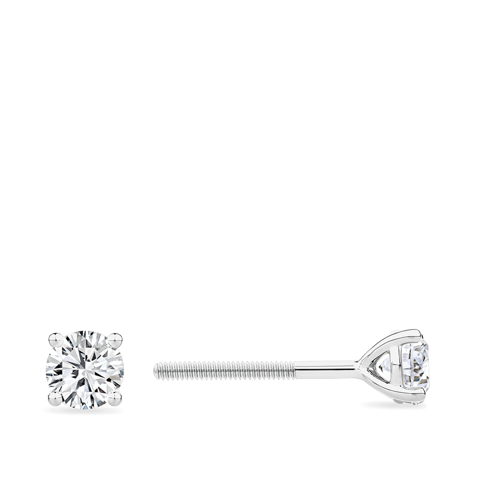 0.50 Carat Diamond Earrings in 18ct White Gold