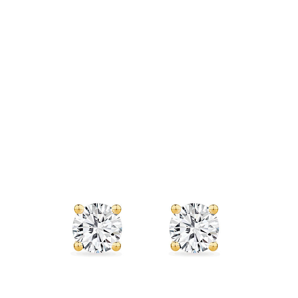 0.50 Carat Diamond Earrings in 18ct Yellow Gold