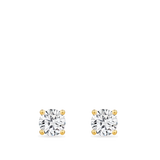 0.50 Carat Diamond Earrings in 18ct Yellow Gold