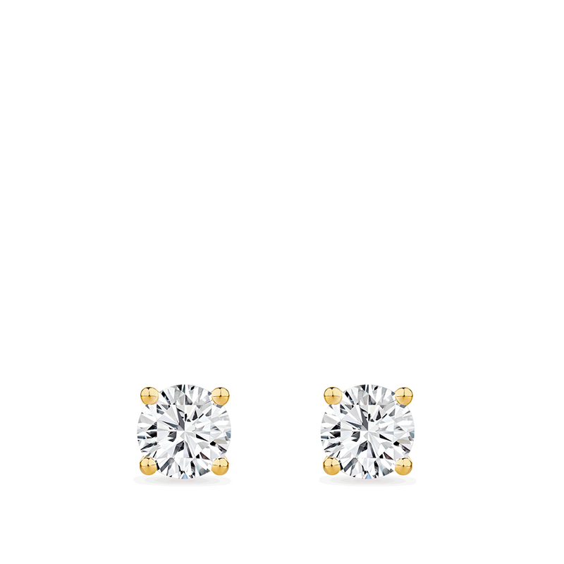 0.50 Carat Diamond Earrings in 18ct Yellow Gold