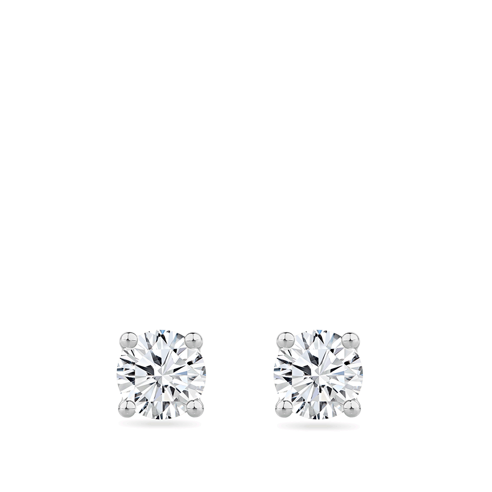 0.75 Carat Diamond Earrings in 18ct White Gold