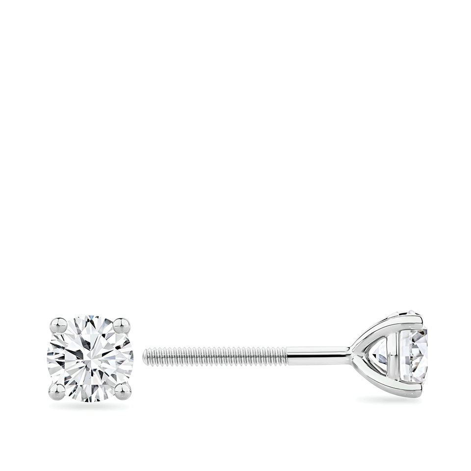 0.75 Carat Diamond Earrings in 18ct White Gold