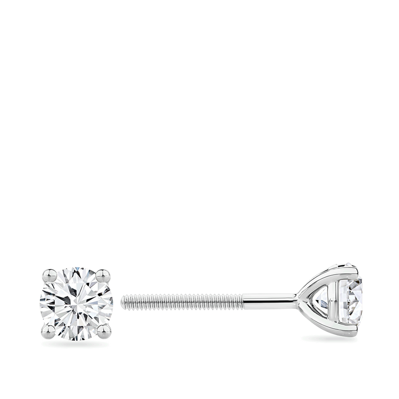 0.75 Carat Diamond Earrings in 18ct White Gold