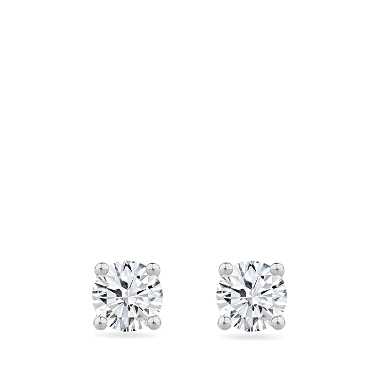 0.75 Carat Diamond Earrings in 18ct White Gold