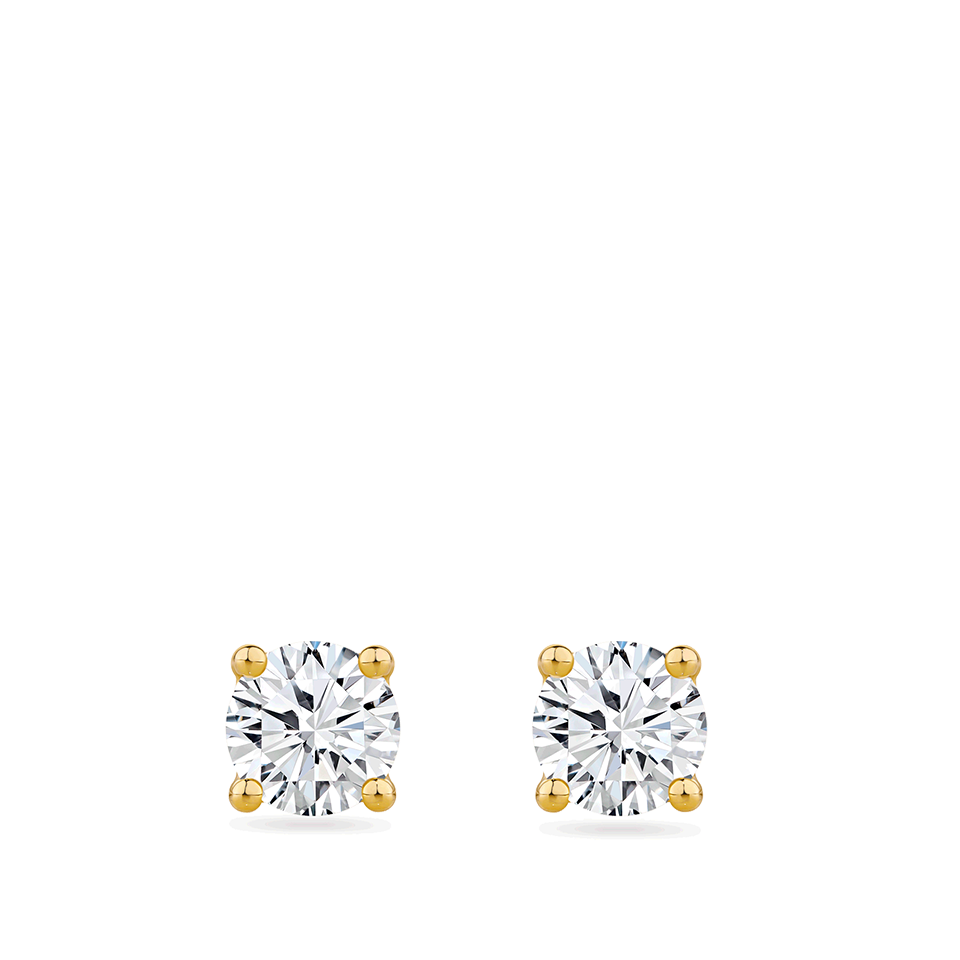 0.75 Carat Diamond Earrings in 18ct Yellow Gold