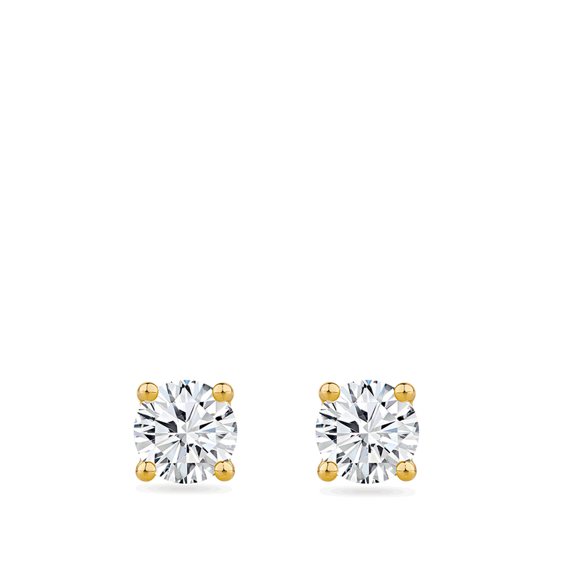 0.75 Carat Diamond Earrings in 18ct Yellow Gold