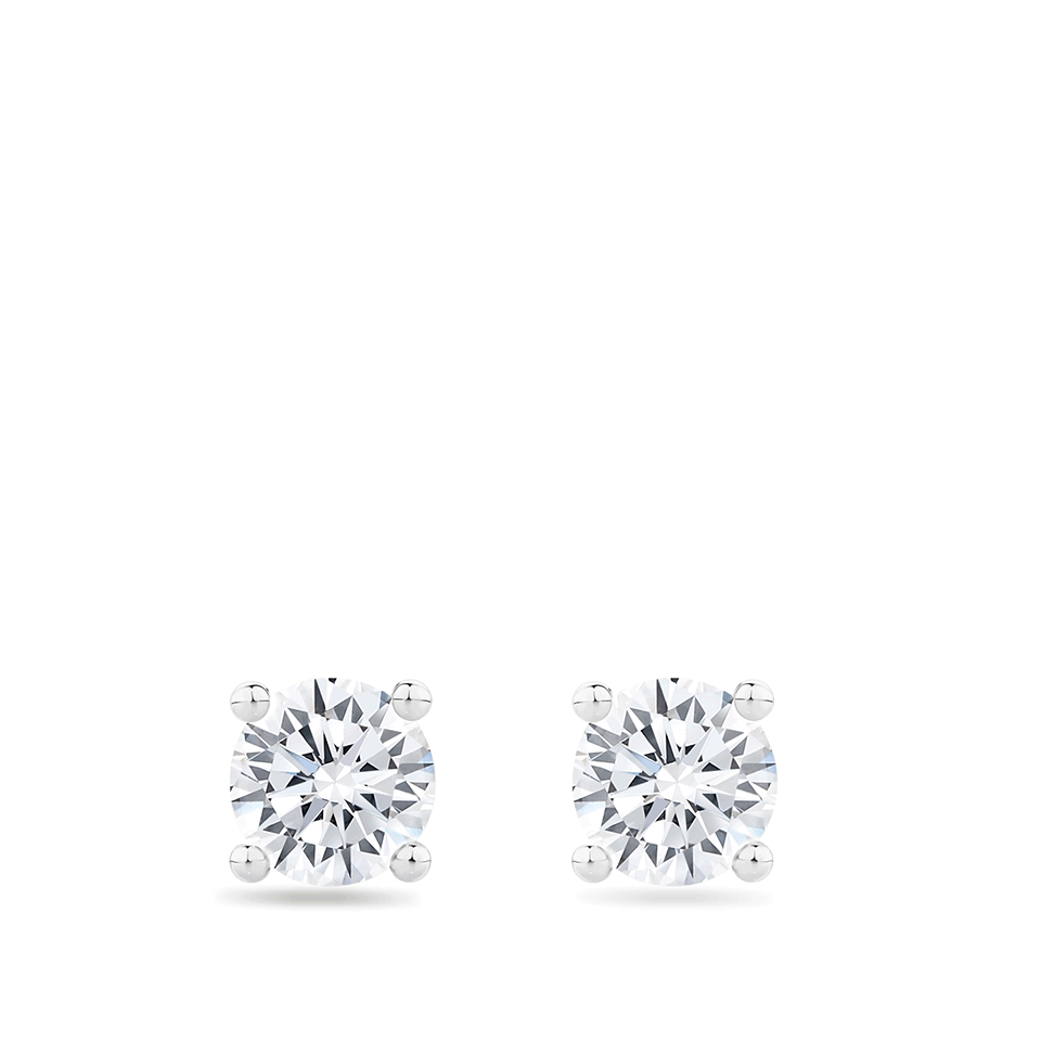 1.00 Carat Diamond Earrings in 18ct White Gold