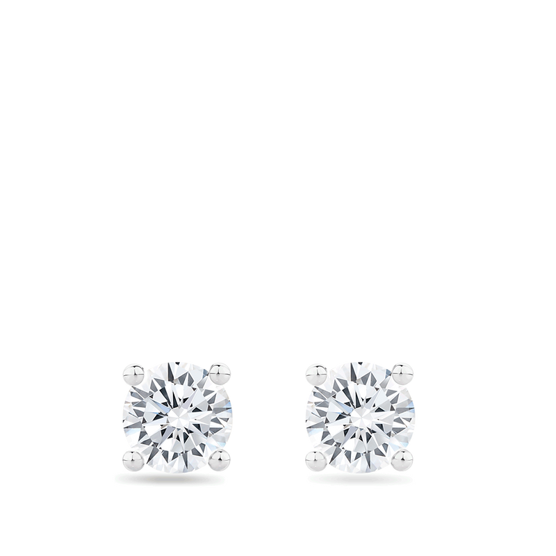 1.00 Carat Diamond Earrings in 18ct White Gold