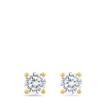 1.00 Carat Diamond Earrings in 18ct Yellow Gold