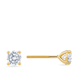 1.00 Carat Diamond Earrings in 18ct Yellow Gold