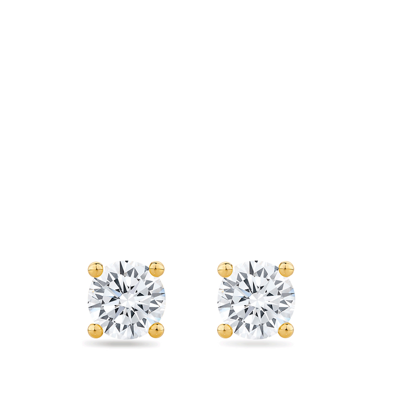 1.00 Carat Diamond Earrings in 18ct Yellow Gold