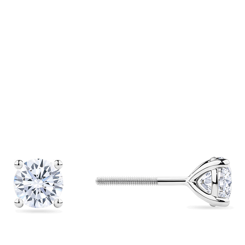 1.50 Carat Diamond Earrings in 18ct White Gold