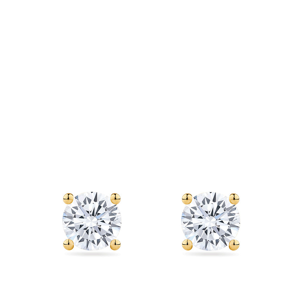 1.50 Carat Diamond Earrings in 18ct Yellow Gold
