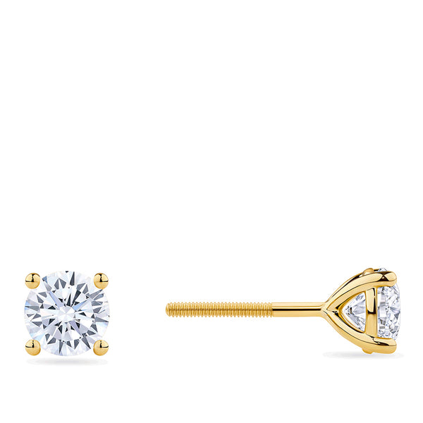 1.50 Carat Diamond Earrings in 18ct Yellow Gold