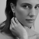 0.50 Carat Diamond Oval Huggie Earrings in 18ct White Gold