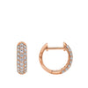 Quintessential 0.50 Carat TW Diamond Pavé Hoop Earrings in 18ct Rose Gold – A Sparkling, Round Diamond Hoop Earrings, Perfect for Gifting, at Hardy Brothers.