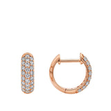 Quintessential 0.50 Carat TW Diamond Pavé Hoop Earrings in 18ct Rose Gold – A Sparkling, Round Diamond Hoop Earrings, Perfect for Gifting, at Hardy Brothers.