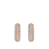 Quintessential 0.50 Carat TW Diamond Pavé Hoop Earrings in 18ct Rose Gold – A Sparkling, Round Diamond Hoop Earrings, Perfect for Gifting, at Hardy Brothers.