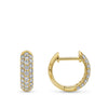 Quintessential 0.50 Carat TW Diamond Pave Hoop Earrings in 18ct Yellow Gold pictured from the side