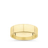 Flat Bevel Solid Wedding Band in 18ct Yellow Gold - 7mm width