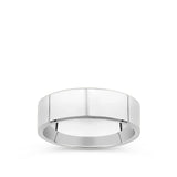 Flat Bevel Solid Wedding Band in 18ct White Gold – Hardy Brothers Jewellers