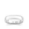 High Dome Solid Wedding Band in 18ct White Gold - 5mm in width