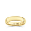 High Dome Solid Wedding Band in 18ct Yellow Gold - 5mm width