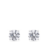 3.00 Carat TW Lab-Grown Diamond Stud Earrings in 18ct white gold from Hardy Brothers, shown front-on as a pair.