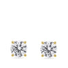 4.00 Carat TW Round Brilliant Cut Lab-Grown Diamond Stud Earrings in 18ct yellow gold from Hardy Brothers Jewellers, shown front-on as a pair.