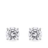 5.00 Carat TW Lab-Grown Diamond Stud Earrings in 18ct white gold from Hardy Brothers, shown front-on as a pair.