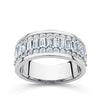 1.68 Carat Baguette and Round Brilliant Cut Diamond Ring in 18ct White Gold