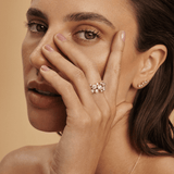 0.48 Carat Diamond Scattered Bezel Set Earrings in 18ct Yellow Gold