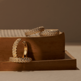 0.75 Carat Diamond Vera Huggie Earrings in 14ct Yellow Gold