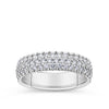 Quintessential 1.00 Carat TW Diamond Pavé Ring in 18ct white gold from Hardy Brothers Jewellers, shown front-on with its pavé-set round brilliant cut diamonds.