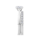0.50 Carat Diamond Pave Wedding Band in 18ct White Gold