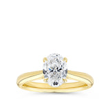 Oval Cut Diamond Engagement Ring in 18ct Yellow Gold
