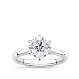 Round Brilliant Cut Diamond Engagement Ring in 18ct White Gold
