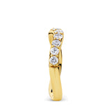 0.75 Carat Diamond Wave Ring in 18ct Yellow Gold
