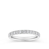 0.52 Carat Diamond Pave Wedding Band in 18ct White Gold
